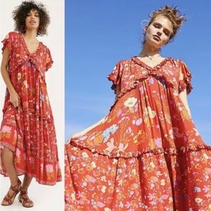 Spell And The Gypsy Collective Wild Bloom Maxi Dress Gown Size Medium